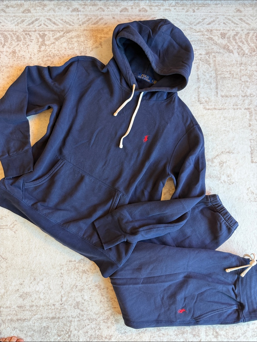 Polo by Ralph Lauren Navy Hoodie and Sweat Pant Set